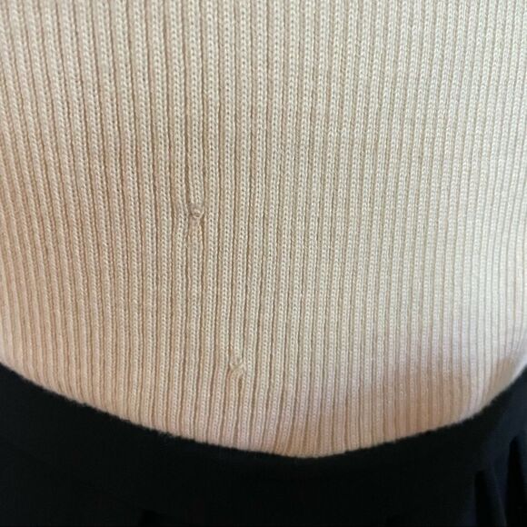 Tara Jarmon Classic Beautiful Black & Ivory Dress! - Picture 7 of 8